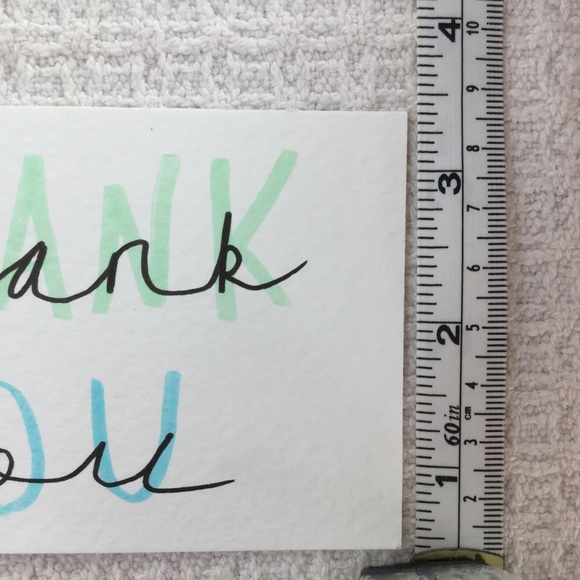 Single Handmade Watercolor ‘Thank You’ Card - Picture 6 of 7